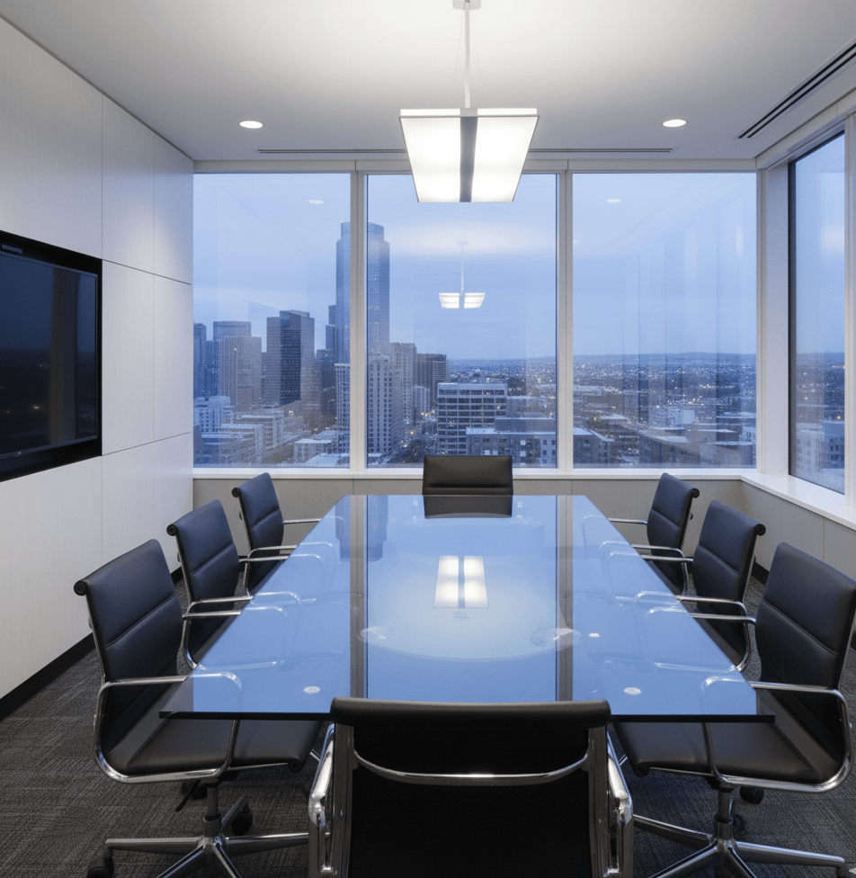 Professional office cleaning in Aurora Colorado maintaining clean conference rooms for businesses